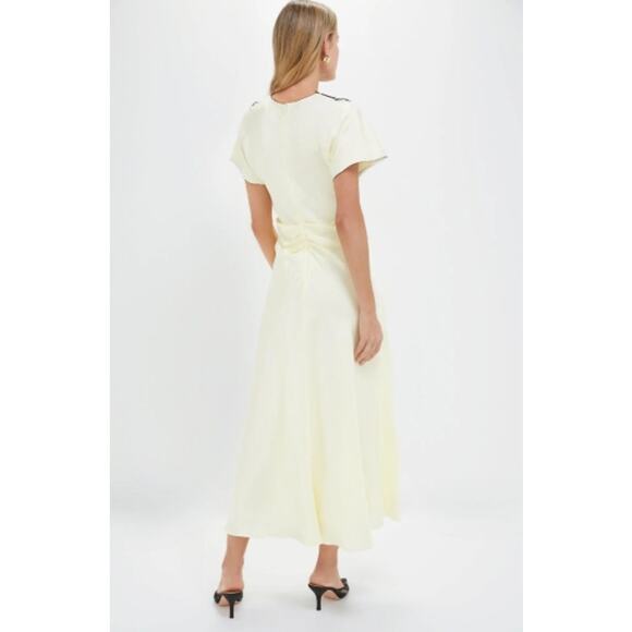 OROTON Lemon Zest Fringe Lace Dress Size 10 NWT Retail $640 Tuckernuck - Picture 5 of 6